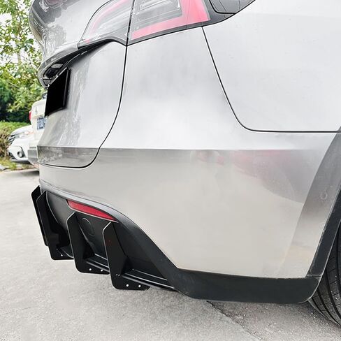 Rear Bumper Diffuser Lip Spoiler Body Kit for Tesla Model Y 2018-2025 2023 Black in Kuwait
