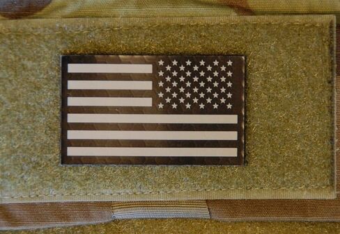 عكسي صغير 1 بوصة × 2 بوصة رقعة علم الولايات المتحدة تان/أسود NSWDG Cag NSW DEVGRU Delta الأشعة تحت الحمراء in Kuwait