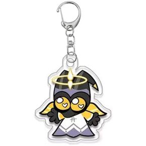 Cartoon Anime Pendant Keychains Holder Car Key Ring Mobile Phone Bag Hanging Cute Kawaii Chibi Hazbin Hotel Helluva Boss (Adam/Style 1) in Kuwait