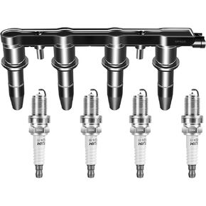 حزمة ملف الإشعال UF620 و4504 وشمعات الإشعال إيريديوم OEM للسيارات المتوافقة مع Chevy Cruze 2011-2015/Sonic 2012-2018/Aveo Aveo5 2009-2011/Pontiac G3 2009-2010 1.6L 1.8L L4 C1646 in Kuwait