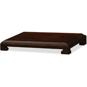 حامل خشبي صيني مستطيل من ChinaFurnitureOnline، مقاس 8 × 5.5 بوصة، لون بني داكن in Kuwait