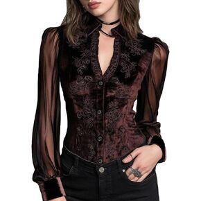 بلايز أنيقة للنساء قميص مخملي بأكمام طويلة وطية صدر السترة مريحة للخروج للنساء 2026 in Kuwait