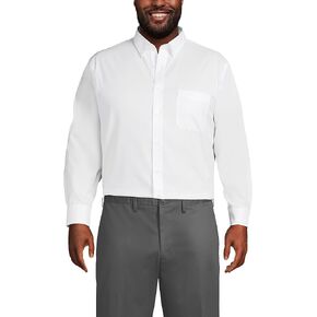 قميص فستان Lands' End الرجالي ذو المقاس التقليدي والصلب ولا يحتوي على حديد وياقة Supima الأمريكية التي تنمو بأزرار سفلية in Kuwait