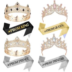 مجموعة تاج الملك والملكة للحفلات الراقصة مع أوشاح وإكسسوارات تنكرية للحفلات للنساء والرجال in Kuwait