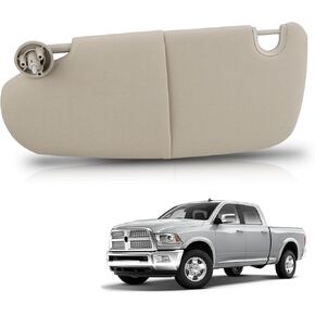 Left Driver Side Sun Visor Compatible with Dodge Ram 1500 2500 3500 2002-2009 - Replace# 1CT11TL2AA, Beige in Kuwait