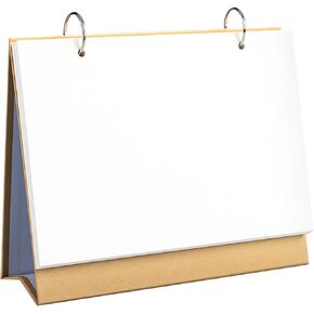 DIY Blank Desk Calendar, 30 Sheets Sketch Paper Calendar (8.3x3x6.7 inches) - Refillable Desktop Calendar with Ring Binder for Drawing, Planning, Photo Display, and Note Taking in Kuwait