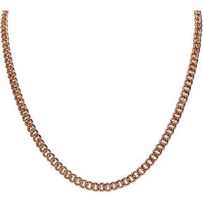 SUNYARAN Pure Copper Cuban Link Chain Necklace 26 Inch Long Heavy Solid Copper Statement Jewelry Set Gift for Women & Men in Kuwait
