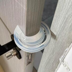 Silicone Door Pinch and Door Slam Stopper, Door Protector for Kids Finger Safety, Babyproof Doors to Avoid Pinched Fingers & Door Slamming, Translucent,1Pcs in Kuwait