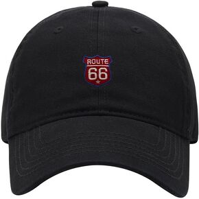 Men's Baseball Cap Route 66 Embroidered Washed Cotton Vintage Dad Gifts Hat Women's Hat in Saudi Arabia