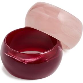 ADINA EDEN Women's Berry Blush Resin Bangle Stack Set in Kuwait