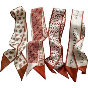 4 Pack Purse Scarf Handbags For Women,Boho Scarrves for Bag Hair Accessories Handle Fashion Lightweight in Saudi Arabia