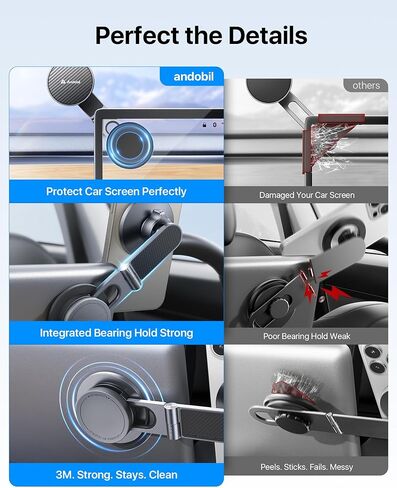 andobil [2024 Upgraded] for Magsafe Car Mount [Never Blocking, 360° Rotation] Stable Phone Mount for Car Vent, Universal Cell Phone Holder Car for iPhone 15 14 13 Pro Max Samsung S24 S23 Ultra & All in Kuwait