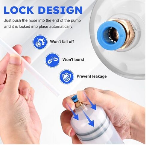 مضخة نقل الزيت اليدوية لنقل السوائل مع خرطوم مطاطي 23.6 بوصة لشفط سائل فرامل وقود السيارات (500 CC) in Kuwait