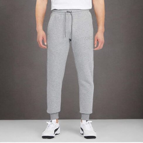 PUMA Men's Fleece Jogger Pants Large Gray Heather in Saudi Arabia