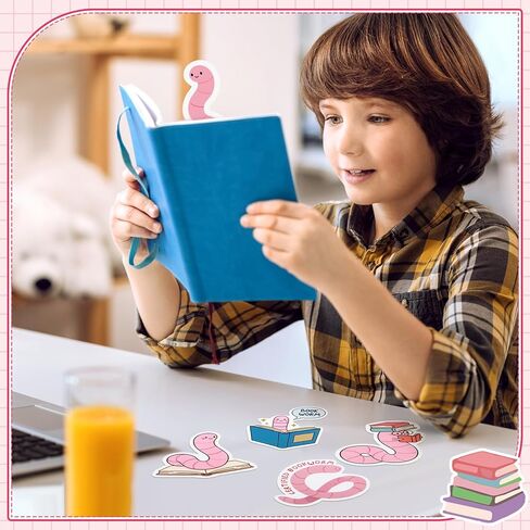 Ctosree 100 Pcs Pink Worm Bookmarks Bulk Cute Glitter Gummy Holographic Book Worm Bookmark for Book Lovers Bookworm Fun Readers Adults Teacher Funny Gift Bookish Party Favors in Saudi Arabia