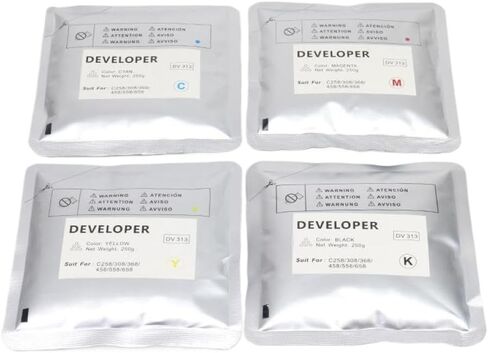Developer Material DV313 Compatible with C258 C308 C368 C458 C558 C658 Series Printers for CMYK Use(Black) in Saudi Arabia
