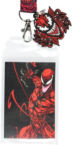 Bioworld Marvel Venom 2 Carnage Lanyard ID Badge Holder With Character Rubber Charm in Saudi Arabia