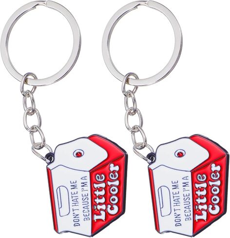 YUXIANLB سلسلة مفاتيح مرحة من المينا المعدنية الرائعة لمفاتيح السيارة وحقيبة المحفظة وإكسسوارات سلسلة المفاتيح اللطيفة هدية عيد ميلاد لصديق محرج اجتماعيًا حلقة مفاتيح شخصية قوية وسلاسل مفاتيح صغيرة in Saudi Arabia