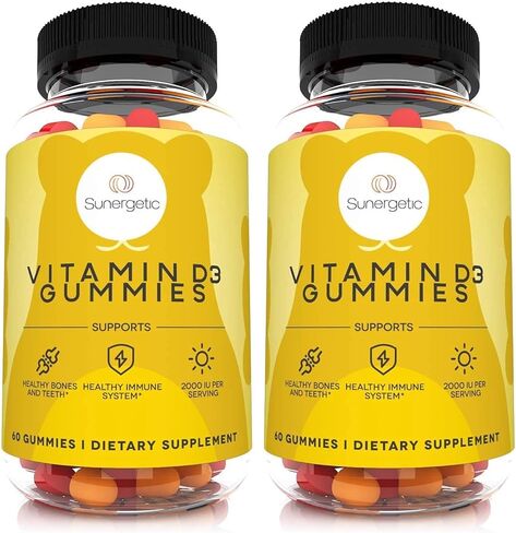 Premium Vitamin D3 Gummies – Powerful Vitamin D Gummies to Support Healthy Bones, Mood & Immune System – 2000 IU of Vitamin D3 per Serving – 60 D3 Gummies in Saudi Arabia
