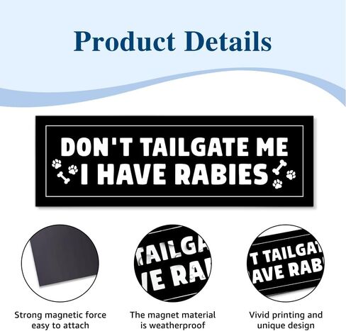 Don't Tailgate Me Funny Car Bumper Magnet Sticker, Sarcastic Car Magnet for Men Women, Anti-Tailgating Truck Vehicle Bumper Sticker, New Driver Gifts for Commuters Road Trip Lover in Saudi Arabia