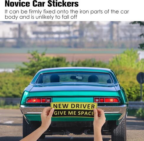 3pcs New Driver Sticker Magnet for Car,Learner Driver Sign,Safety Sign Car Student Drivers Stickers Supplies,Accessories Bumper Removable Novice Stickers in Kuwait