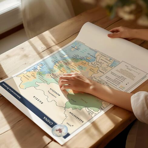 خريطة الصين - الأقسام الإدارية خريطة حائط CIA باللغة الإنجليزية - دول آسيا - معلمو التعليم المنزلي الطلاب ديكور جداري فني غير مؤطر (16 بوصة × 18 بوصة) in Kuwait