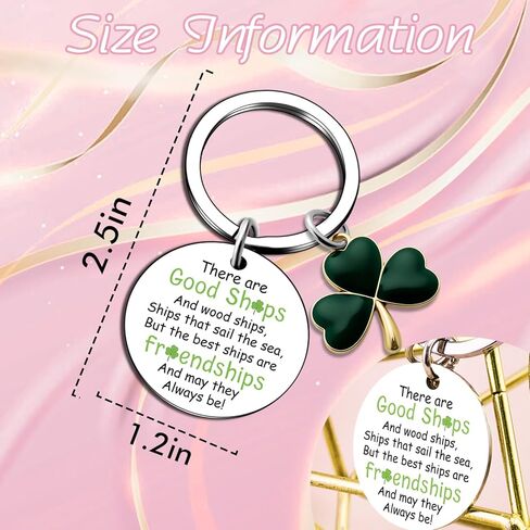 Irish Gifts For Women Men Keychain St Patricks Day Decorations Shamrock Keyring For Friends Family Coworkers For Christmas Irish Themed Birthday Gifts Inspirational St Patricks Day Jewelry in Saudi Arabia