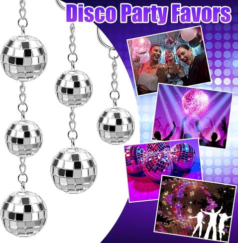 craftshou 60 جهاز كمبيوتر شخصي صغير مرآة ديسكو الكرة المفاتيح الفضة 70s ديسكو الكرة كيرينغ السائبة 1.18 بوصه و 0.79 بوصه ل ديسكو حزب اللوازم عيد الهالوين عيد الميلاد تفضل الملحقات الديكور in Kuwait