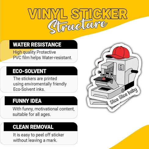 3 Pcs Slice Baby Histology Stickers – Funny Science Quote Decals for Lab Enthusiasts, Histology Students – Gifts for People Who Love Science – for Laptop, Water Bottle, Tumbler – 3"x3" in Saudi Arabia