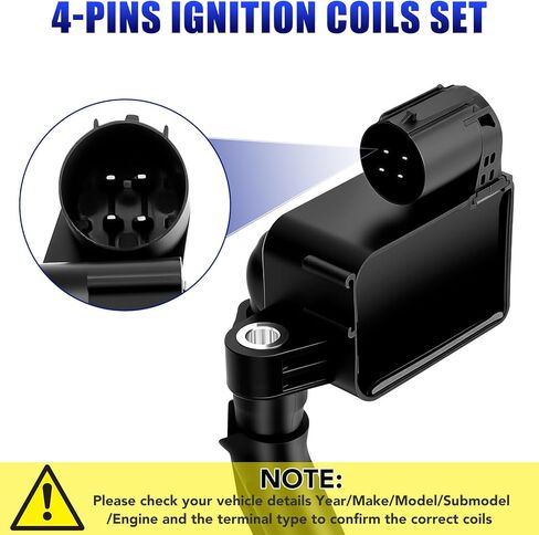 Set of 6 Ignition Coil Packs Fits for Mercedes Benz E350 GLK350 ML350 C300 C350 SLK350 R350 2012 2013 2014 2015 2016 3.5 V6 Coils Replaces# UF741 2761500080 in Saudi Arabia