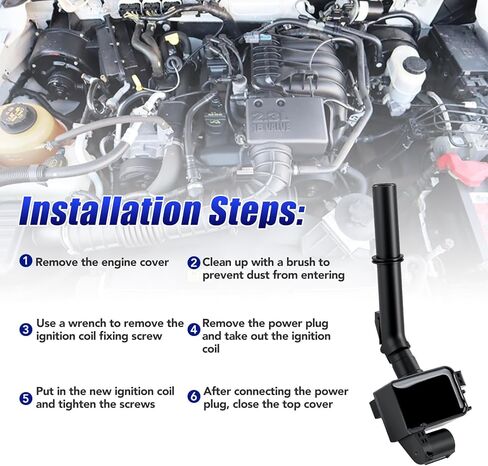 Set of 6 Ignition Coil Packs Fits for Mercedes Benz E350 GLK350 ML350 C300 C350 SLK350 R350 2012 2013 2014 2015 2016 3.5 V6 Coils Replaces# UF741 2761500080 in Saudi Arabia
