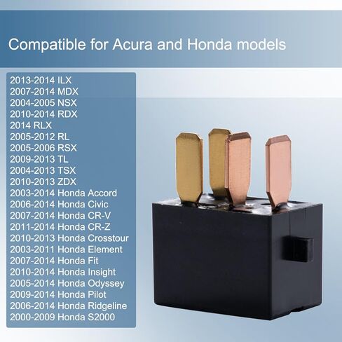 مجموعة مكونة من 5 قطع G8HL-H71، مرحل سيارات 12VDC - متوافق مع 39794-SDA-A03 39794-SDA-A05، 2003-2014 Accord، 2006-2014 Civic، 2007-2014 Acura MDX CR-V in Kuwait