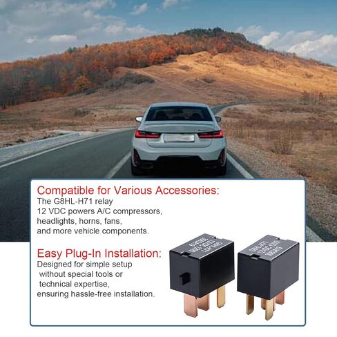 مجموعة مكونة من 5 قطع G8HL-H71، مرحل سيارات 12VDC - متوافق مع 39794-SDA-A03 39794-SDA-A05، 2003-2014 Accord، 2006-2014 Civic، 2007-2014 Acura MDX CR-V in Kuwait