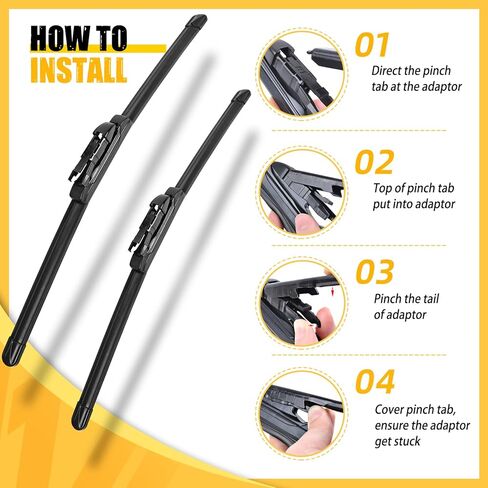 MIKKUPPA 20"+20"+12" استبدال شفرات ممسحة الزجاج الأمامي لسيارة Ford Escape 2008-2012، مجموعة شفرات ممسحة أمامية وخلفية لجميع المواسم (عبوة من 3 قطع) in Kuwait