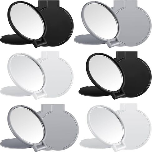 Jetec 18 Pieces Compact Mirrors Bulk Gifts Mini Vintage Pocket Mirrors for Purse Small Portable Folding Round Makeup Stuffs for Travel Daily Use Party Favors Women (Macaron Colors) in Kuwait