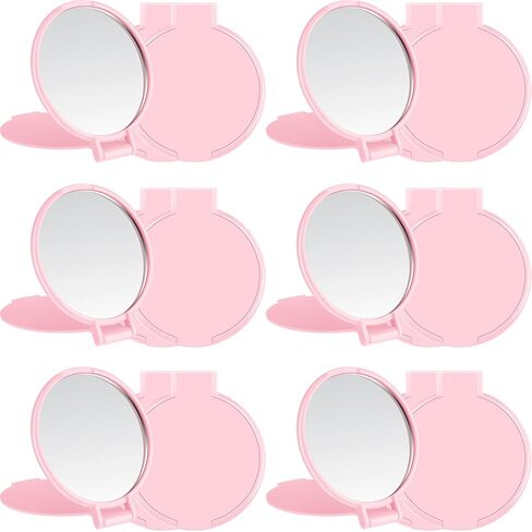 Jetec 18 Pieces Compact Mirrors Bulk Gifts Mini Vintage Pocket Mirrors for Purse Small Portable Folding Round Makeup Stuffs for Travel Daily Use Party Favors Women (Macaron Colors) in Kuwait