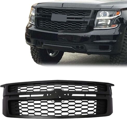 مجموعة شواية المصد الأمامي العلوي من KARPAL باللون الأسود متوافقة مع 2015-2020 Chevy Tahoe/Suburban، استبدل 84724083 23320672 23156311 in Saudi Arabia