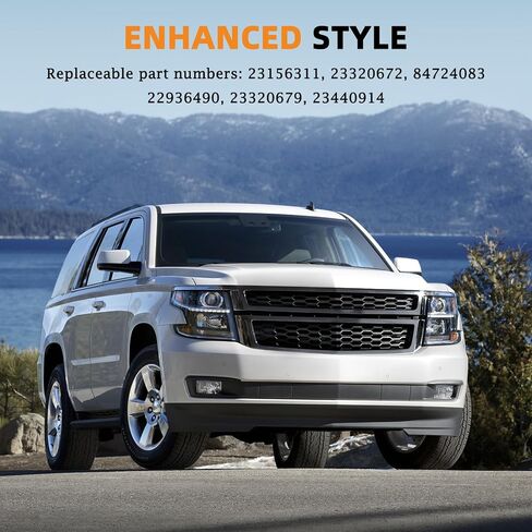 مجموعة شواية المصد الأمامي العلوي من KARPAL باللون الأسود متوافقة مع 2015-2020 Chevy Tahoe/Suburban، استبدل 84724083 23320672 23156311 in Saudi Arabia