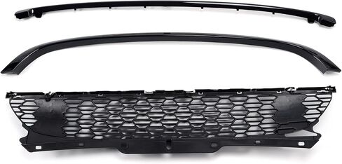 Compatible with Mini Cooper R55 R56 R57 R58 2007 2008 2009 2010 2011 2012 2013 2014 2015 Front Bumper Grille Mesh with Frame Trim Black in Saudi Arabia