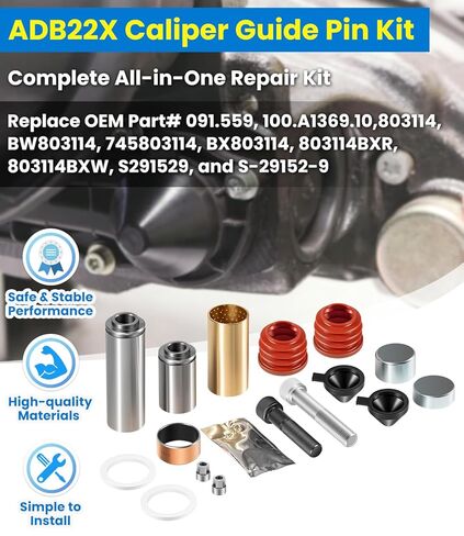 طقم دبوس دليل الفرجار لـ Bendix ADB22X، استبدل OEM 091.559 100.A1369.10 803114 BW803114 745803114 S291529 in Kuwait