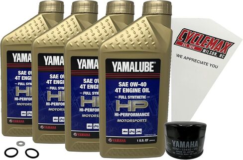 Full Synthetic Yamalube 0W40 Oil Change Kit compatible with 2014-2021 Yamaha SR Viper RTX LTX STX XTX DX LE SE Snowmobile in Saudi Arabia