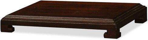 حامل خشبي صيني مستطيل من ChinaFurnitureOnline، مقاس 8 × 5.5 بوصة، لون بني داكن in Kuwait