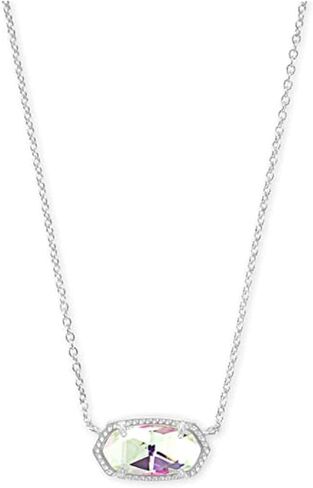 Kendra Scott Elisa Pendant Necklace, Dark Lavender Lab Grown Opal, 14k Gold-Plated Brass, Fashion Jewelry for Women in Saudi Arabia
