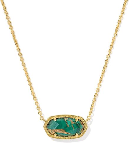 Kendra Scott Elisa Pendant Necklace, Dark Lavender Lab Grown Opal, 14k Gold-Plated Brass, Fashion Jewelry for Women in Saudi Arabia