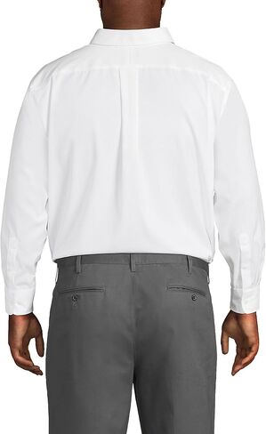 قميص فستان Lands' End الرجالي ذو المقاس التقليدي والصلب ولا يحتوي على حديد وياقة Supima الأمريكية التي تنمو بأزرار سفلية in Kuwait