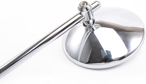 مرآة الرؤية الخلفية للدراجة النارية، مرآة جانبية كلاسيكية بمقود دائري من الكروم مقاس 4 بوصة مع براغي 8 مم 10 مم وأعمدة معدنية لدراجة ATV Scooter Dirt Bike Cruiser، فضي in Kuwait