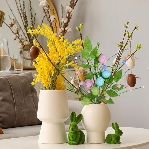 Winlyn 4 Pcs Easter Egg Picks Artificial Speckled Egg and Berry Stems Decorative Easter Picks and Sprays 15.8" Tall for Home Easter Spring Floral Arrangements Seasonal Wreath Tree Table Centerpiece in Saudi Arabia