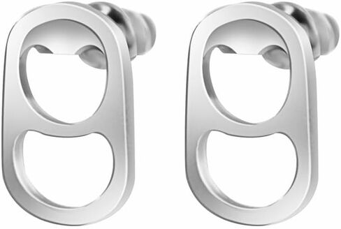 Unique Funny Personalized Earrings Stainless Steel Can Pull Tab Earrings for Men Women in Saudi Arabia