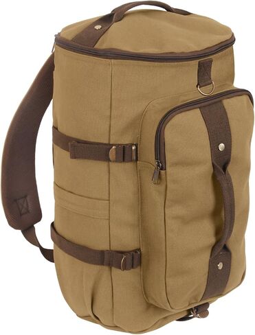Rothco Convertible Canvas Duffle Backpack – Outdoor Camping Weekend Travel Bag 30L in Saudi Arabia