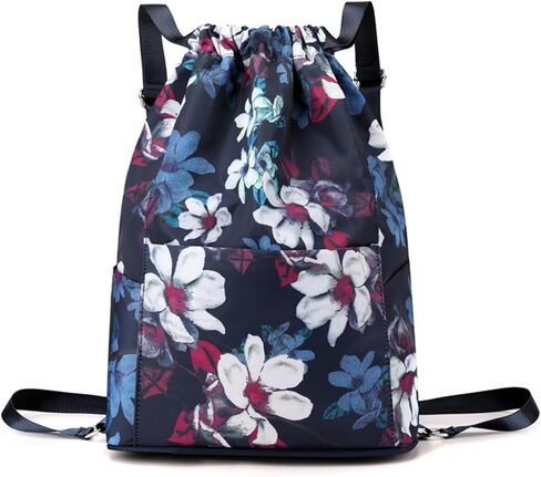 QUROXO Drawstring Foldable Large Capacity Dry-Wet Separation Travel Sports Backpack,Waterproof Travel Drawstring Gym Sack (C) in Saudi Arabia